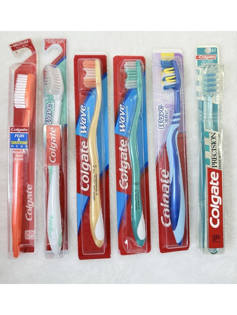Colgate Wave Toothbrush Lot Vintage Precision New